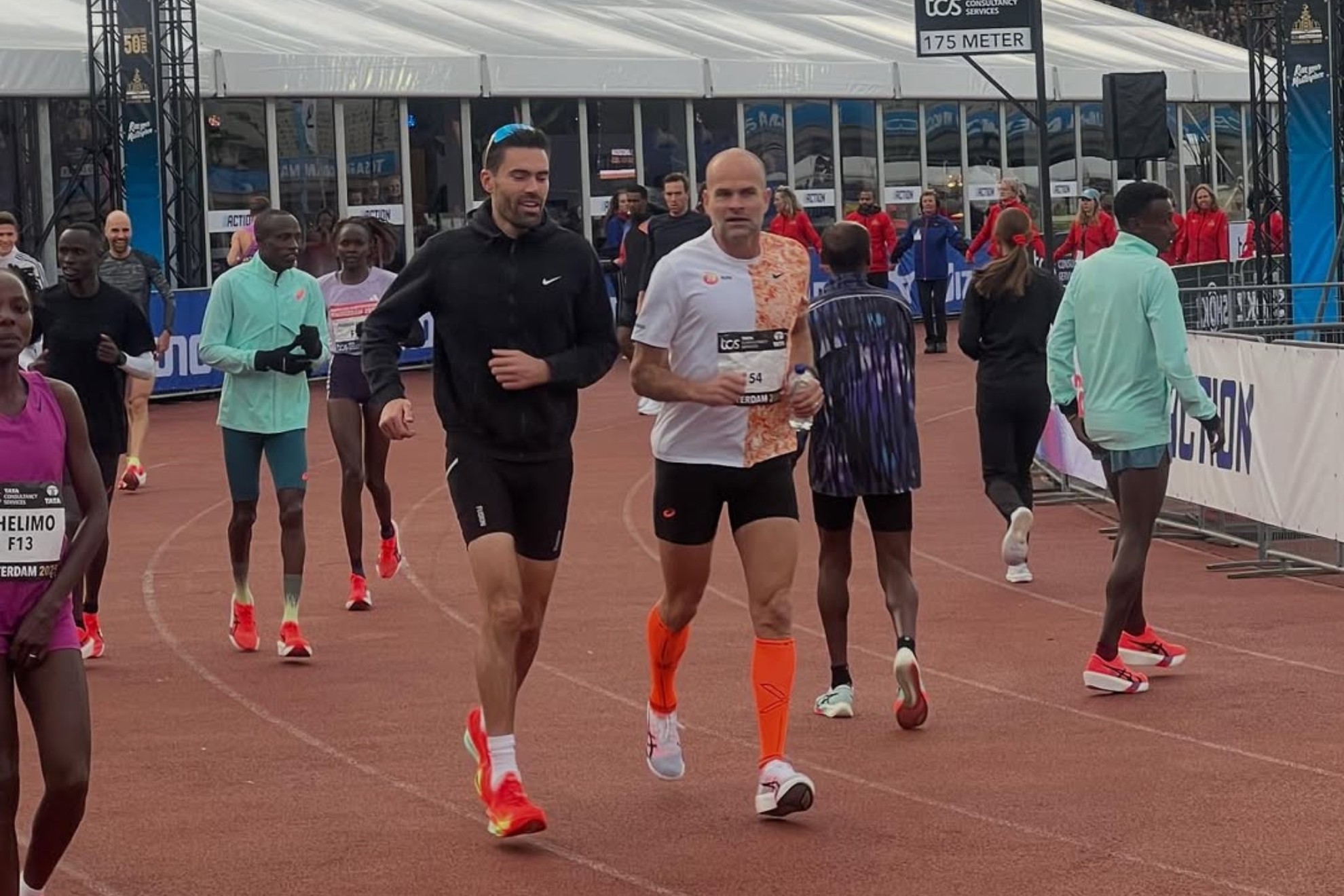 Tom Dumoulin, durante el maratón de Ámsterdam.