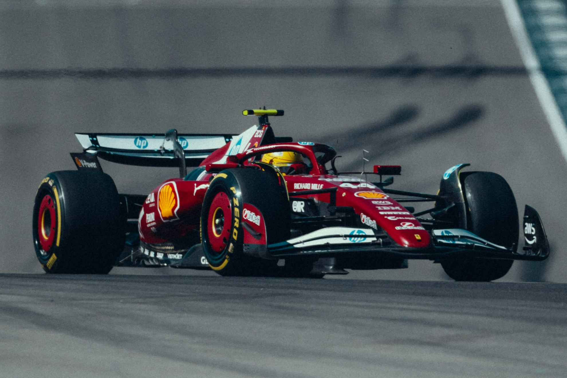 Hamilton, en acción, en el COTA.