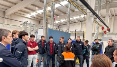 Un momento de la visita del Ademar a Soltra.