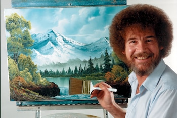 El artista Bob Ross, presentador