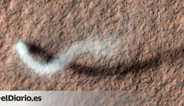 El análisis de más de un millar de torbellinos de polvo en Marte revela que sus vientos superan los 150 km/h