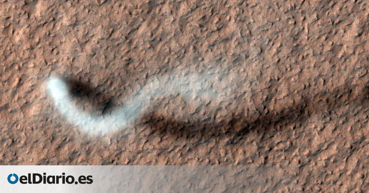 El análisis de más de un millar de torbellinos de polvo en Marte revela que sus vientos superan los 150 km/h