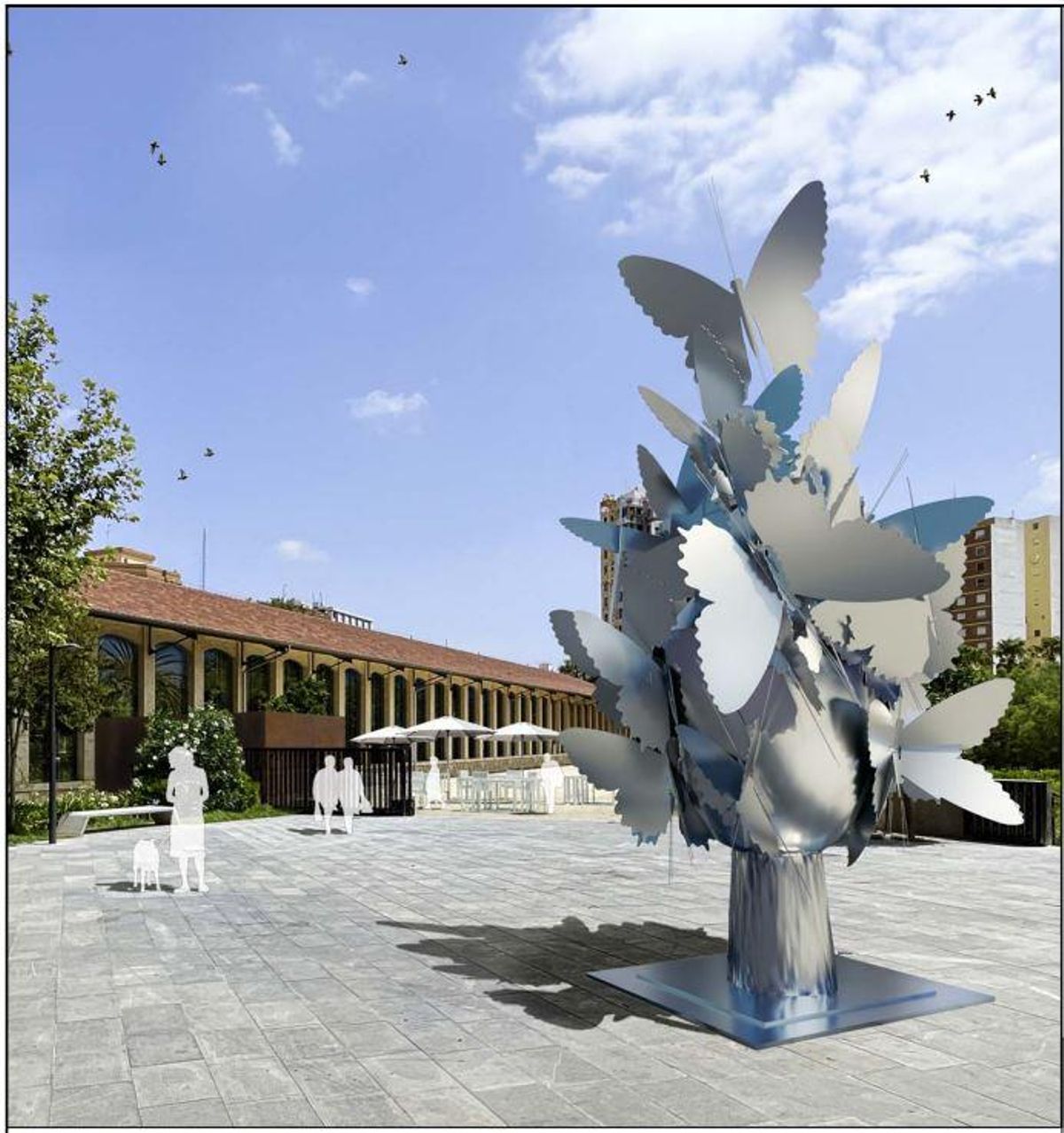 Recreación del exterior del Espai Valdés.