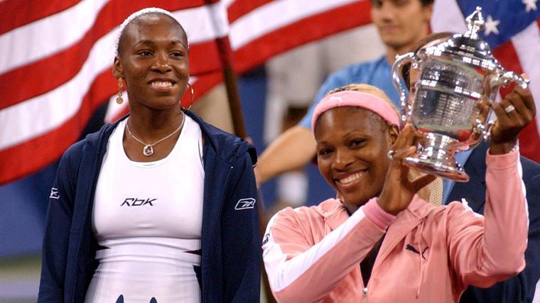 Serena Williams, tras vencer a su hermana Venus en la final del US Open, el 7 de septiembre de 2002
