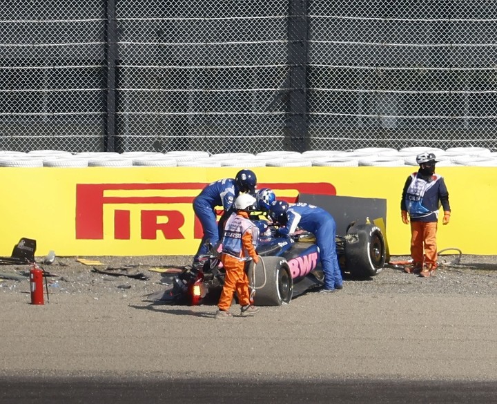 Así dejó el Alpine Jack Doohan durante la sesión de entrenamientos del GP de Japón. (EFE/EPA/FRANCK ROBICHON)