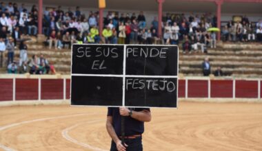 Suspendida la corrida mixta de la Feria del Pilar de Calanda por “las adversas condiciones meteorológicas y el estado anómalo del albero”