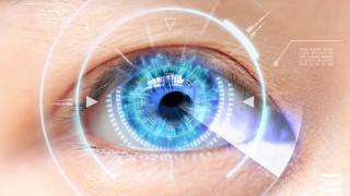 Concepto de un ojo inteligente.