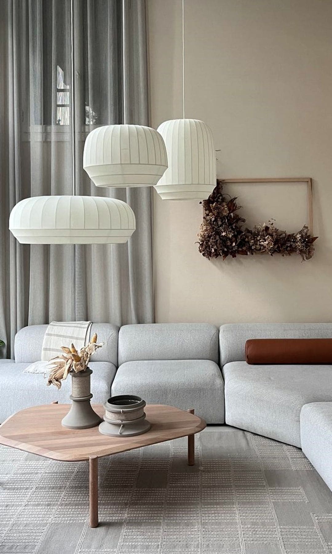 Lámpara colgantes en la zona de estar