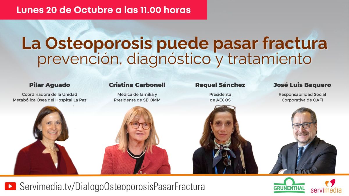 Mañana un diálogo de Servimedia aborda la prevención, diagnóstico y tratamiento de la osteoporosis | Líder en Información Social