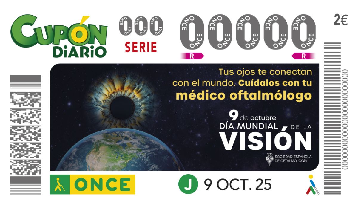 La ONCE dedica un cupón al Día Mundial de la Visión y anima a cuidar los ojos para evitar patologías oculares | Líder en Información Social
