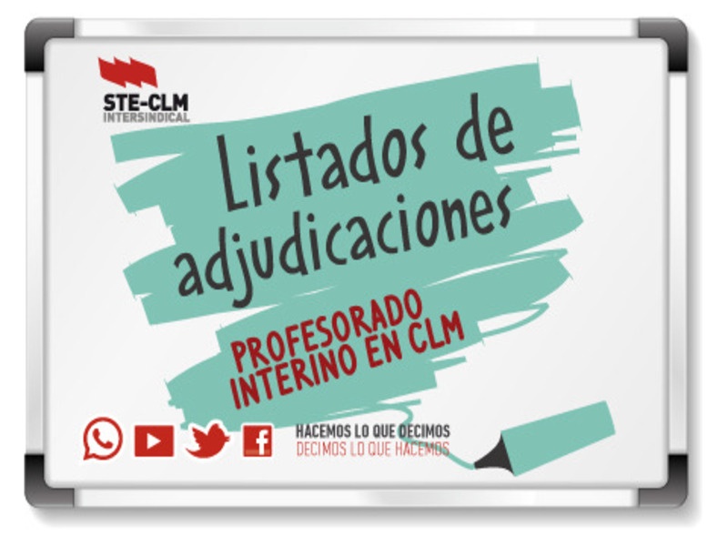 ADJUDICACIÓN DE INTERINOS/AS CLM: Publicadas sustituciones 24 oct - STE-CLM