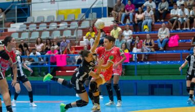 Bárbara Piñeira, en un lance del juego en el Antonio Moreno.