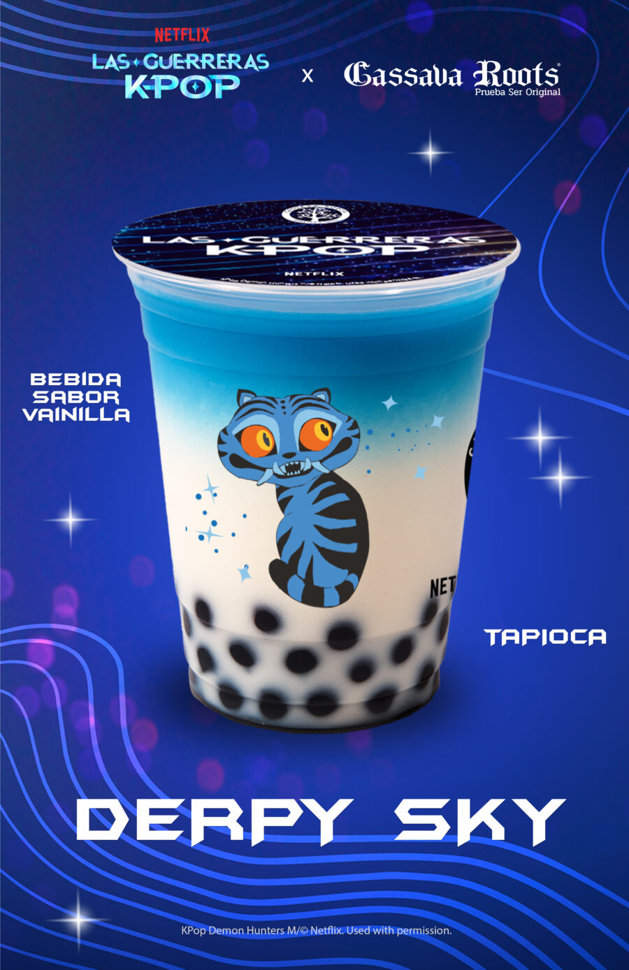 La colaboración Cassava Roots x Netflix transforma el bubble tea en una experiencia K-pop con bebidas temáticas, vasos coleccionables y contenido digital exclusivo | Imagen: Cortesía Cassava Roots