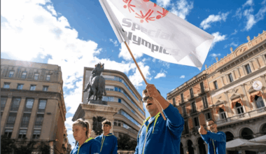 Imagen de deportistas que participan en el Meeting de Special Olympics.