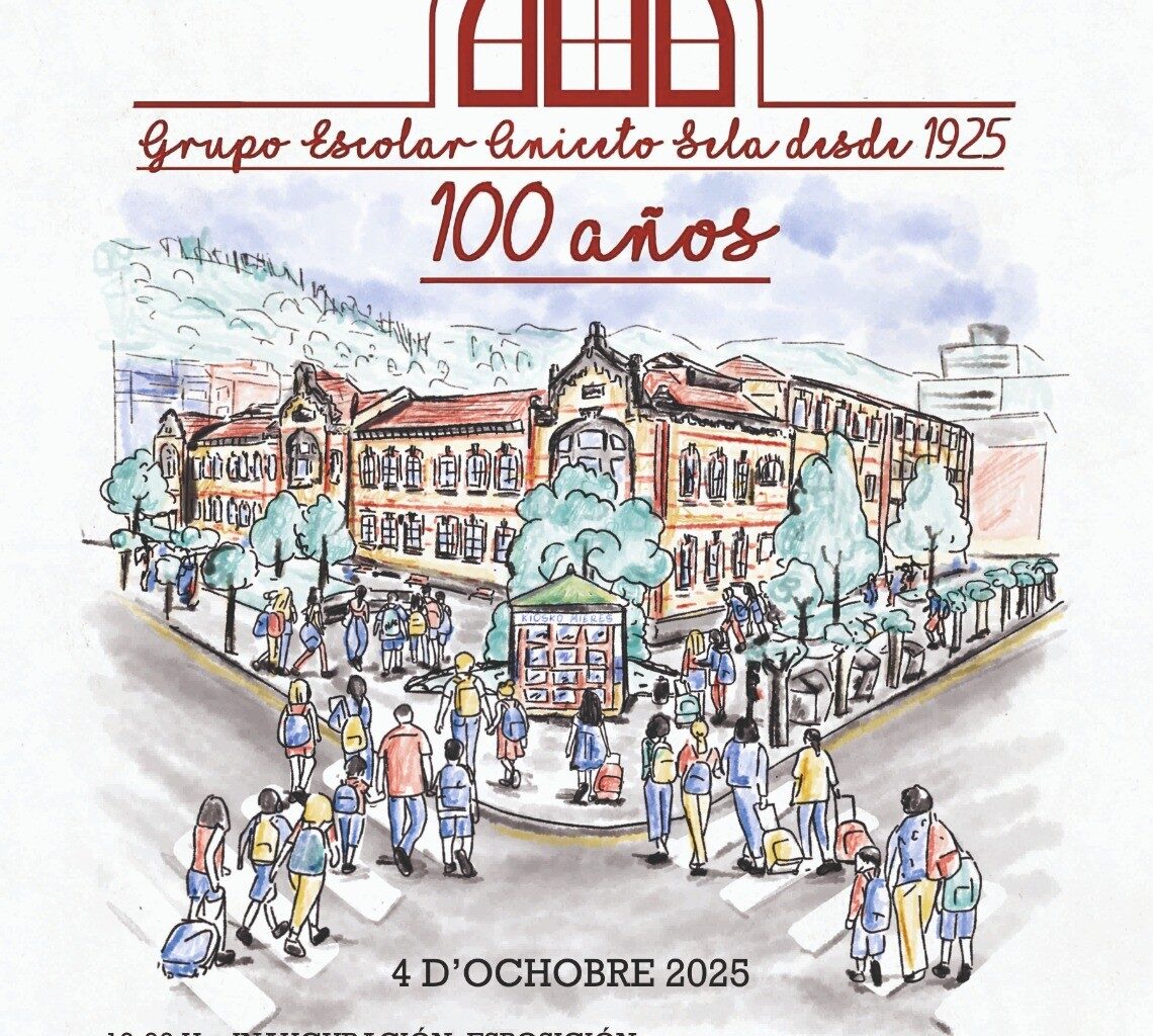 Cartel Centenario Grupo Escolar Aniceto Sela