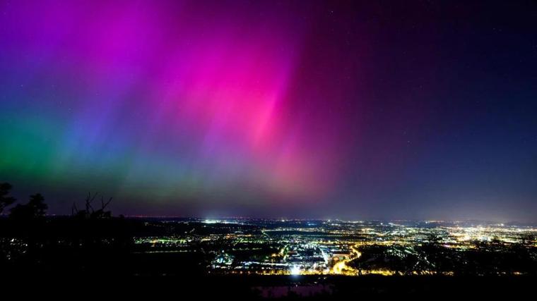Imagen de la aurora boreal que se pudo contemplar en Europa en 2024