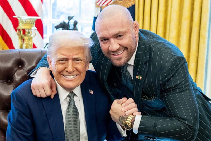 Conor McGregor, ídolo del UFC, junto al presidente Donald Trump