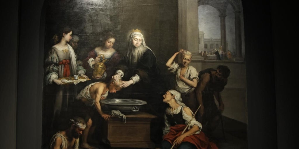 La tromba de agua anega la sala de los murillos del Museo de Bellas Artes de Sevilla