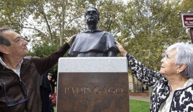 El busto de Padre Gago luce en 'sus' jardines junto a San Pablo