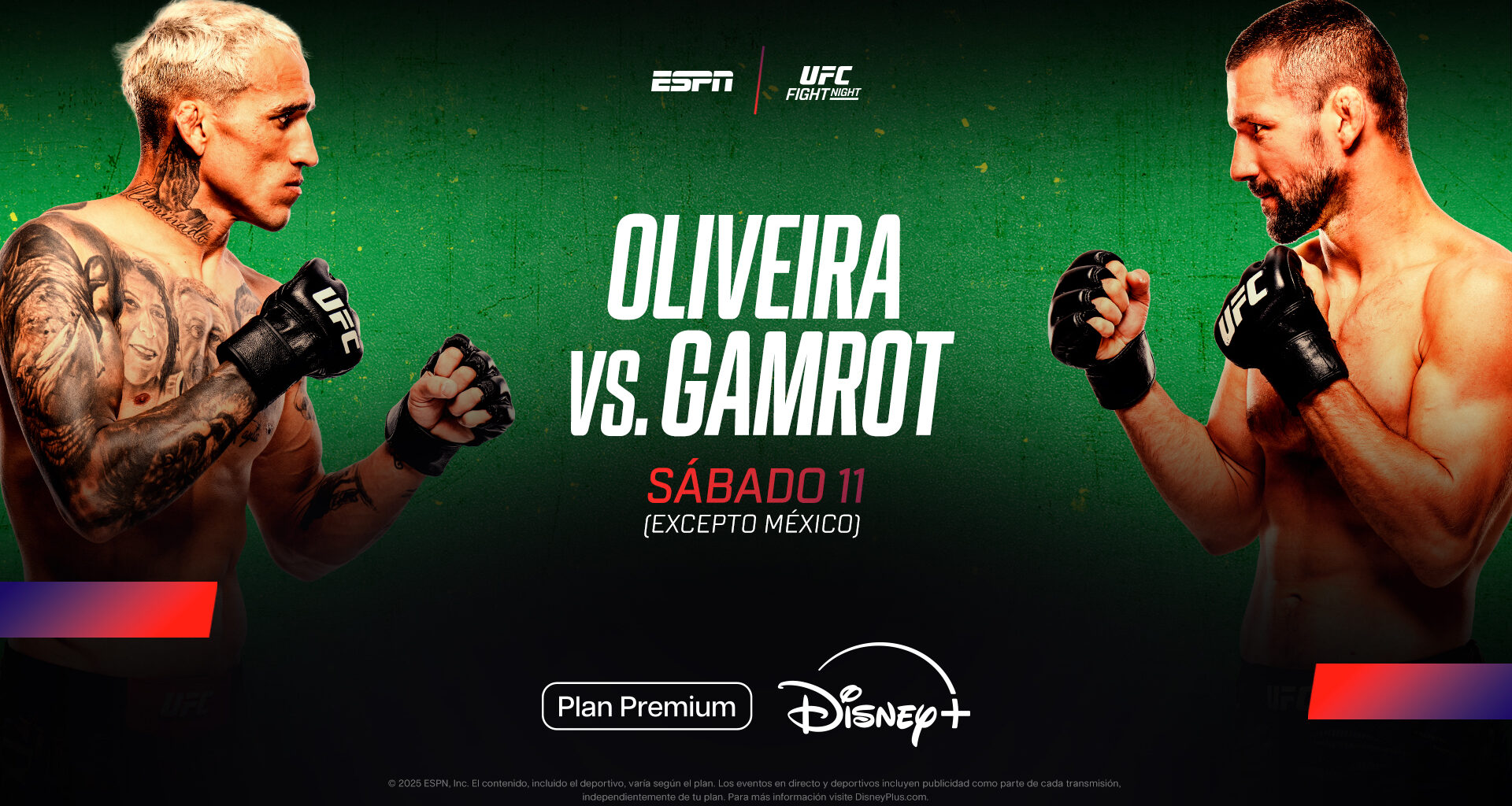 ESPN KNOCKOUT trae a DISNEY+ un explosivo UFC desde Brasil, con Charles Oliveira frente a Mateusz Gamrot en la estelar