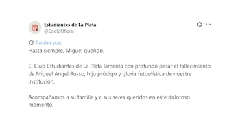 Estudiantes despidió a Russo