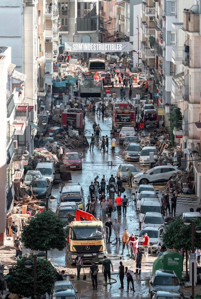 Así quedó el pueblo de Algemesí tras la DANA de 2024.