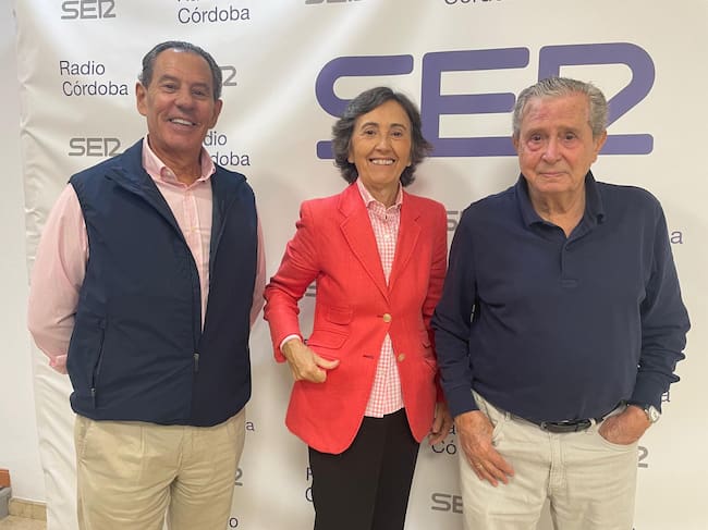 Rafael Merino, Rosa Aguilar y Herminio Trigo en la tertulia de ex alcaldes de Córdoba