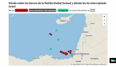 Así ha interceptado Israel a cada barco de la Flotilla en su viaje a Gaza