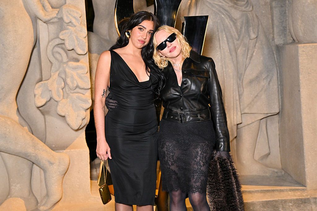 PARIS FRANCE  SEPTEMBER 29  Lourdes Leon and Madonna attend the Saint Laurent Womenswear SpringSummer 2026 show as part...
