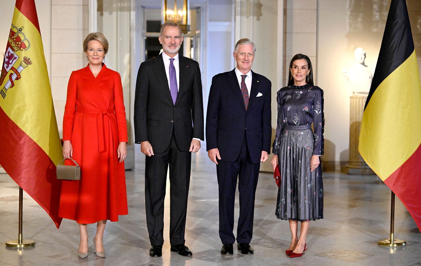 Los reyes Felipe VI y Letizia con Felipe y Matilde de Blgica