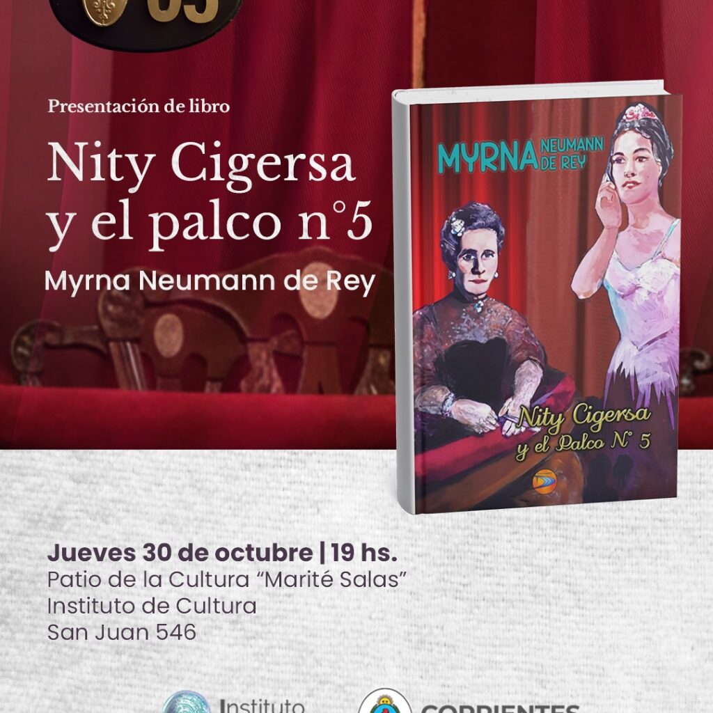 Presentación de la novela “Nity Cigersa y el Palco Nº5” en el Instituto de Cultura