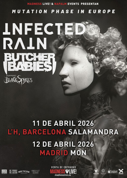 Gira conjunta de INFECTED RAIN y BUTCHER BABIES en Abril 