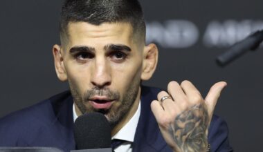 El enfado de Ilia Topuria con un periodista ruso: «¿Quién trajo a este tipo aquí?»