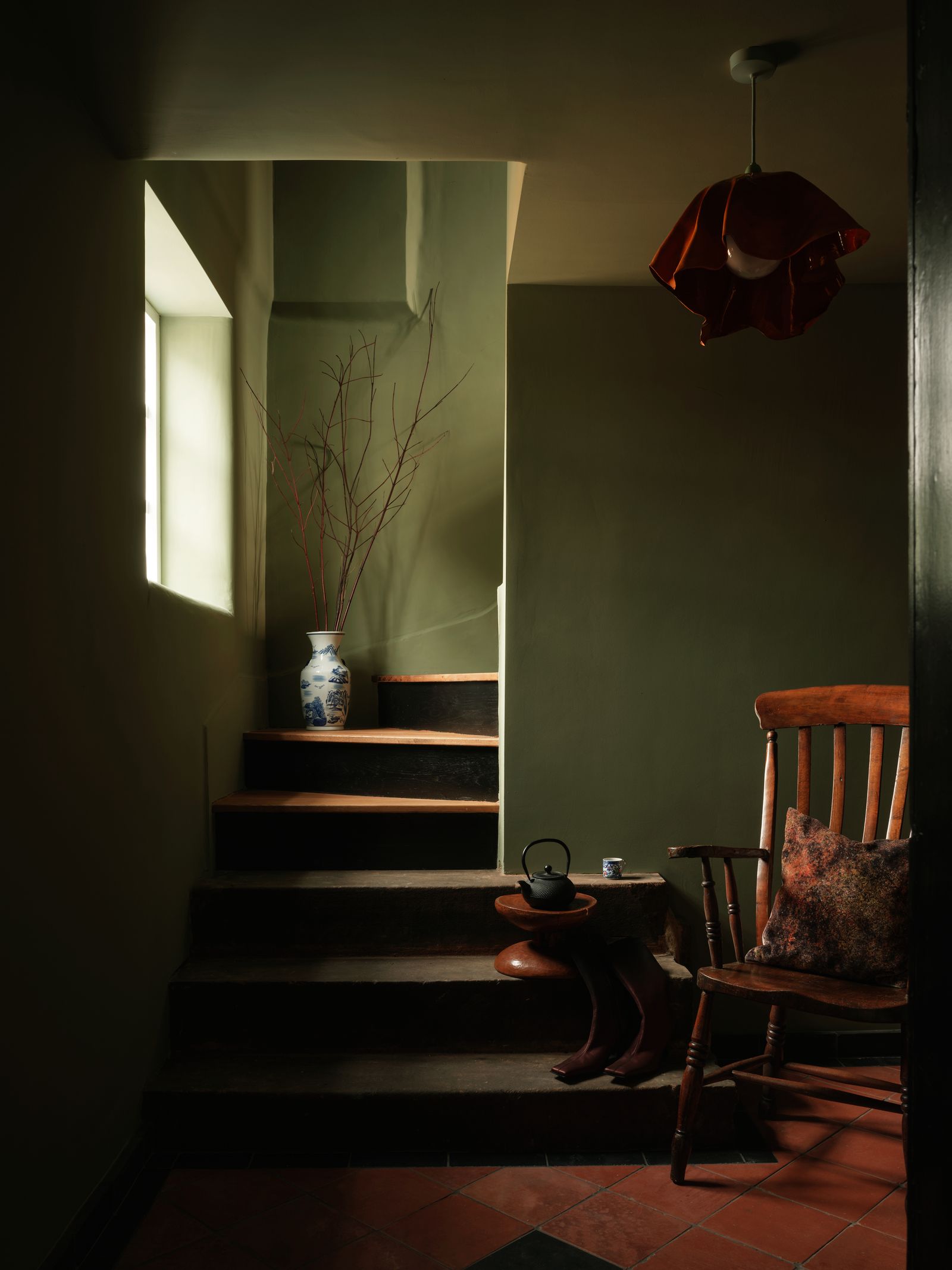 Escaleras de casa de campo