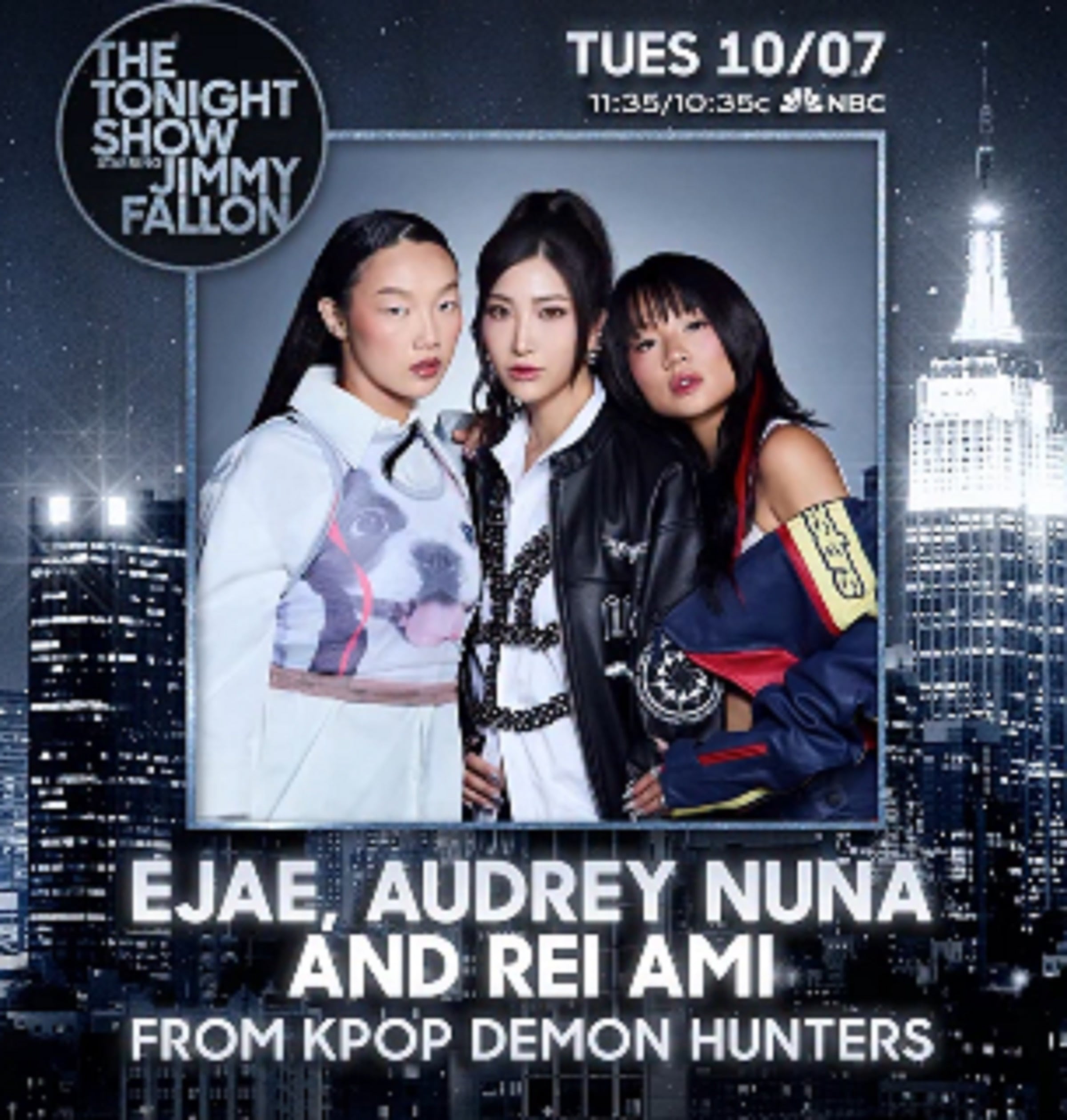 Ejae, Nuna y Rei Ami se presentarán en el programa del 7 de octubre de “The Tonight Show Starring Jimmy Fallon” (Foto: Instagram)