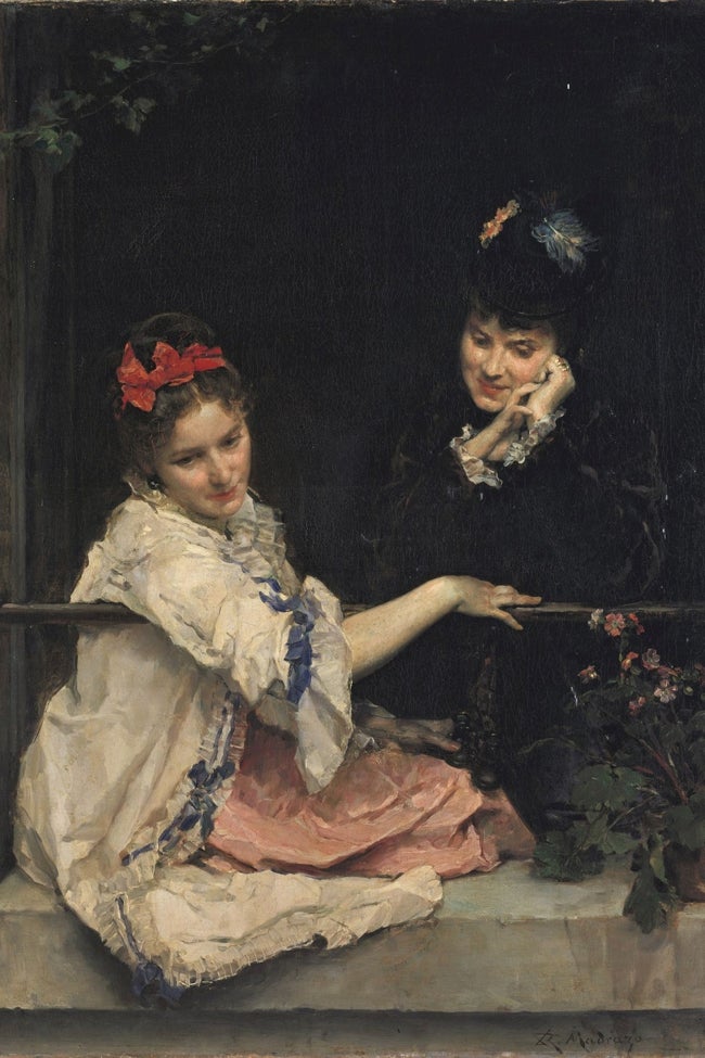 'Muchachas en la ventana', hacia 1875.