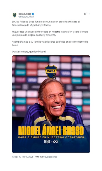 El comunicado de Boca Juniors