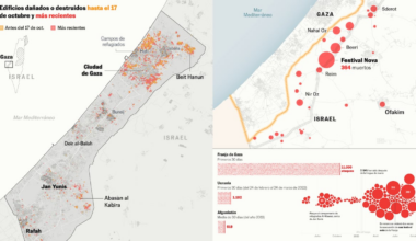 Miles de bombas y destrucción visible por satélite: mapas y gráficos de dos años de invasión de Gaza | Internacional