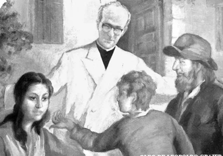 Padre Rafael, en un óleo de Leopoldo Gragera.