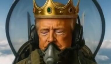 Trump contesta a los manifestantes con un vídeo creado con IA donde les arroja excrementos desde una avión