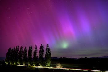 La aurora boreal iluminó ocho