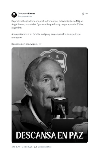La misiva de Deportivo Riestra