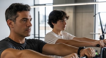 Un hombre adulto y un