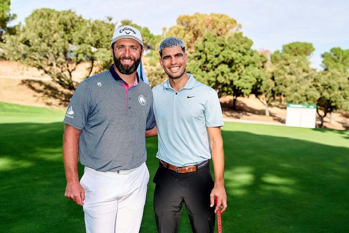Jon Rahm y Alcaraz, en el pro-am © Open de España
