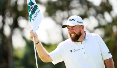 Shane Lowry, en el Pro Am del Open de España jugando con Carlos Alcaraz.