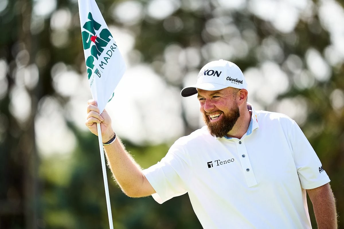 Shane Lowry, en el Pro Am del Open de España jugando con Carlos Alcaraz.