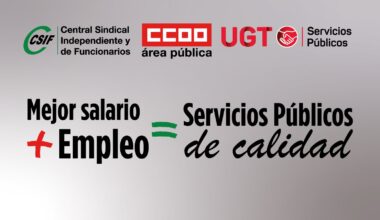 UGT, CCOO y CSIF anuncian movilizaciones: exigimos un nuevo acuerdo salarial  para las empleadas y los empleados públicos 