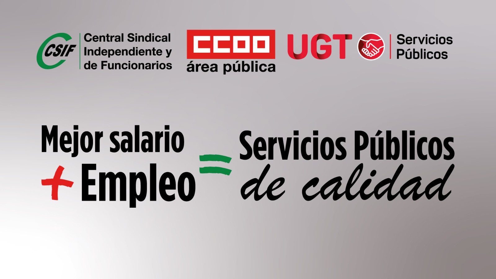 UGT, CCOO y CSIF anuncian movilizaciones: exigimos un nuevo acuerdo salarial  para las empleadas y los empleados públicos 