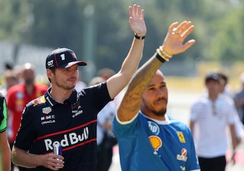 Max Verstappen y Lewis Hamilton,