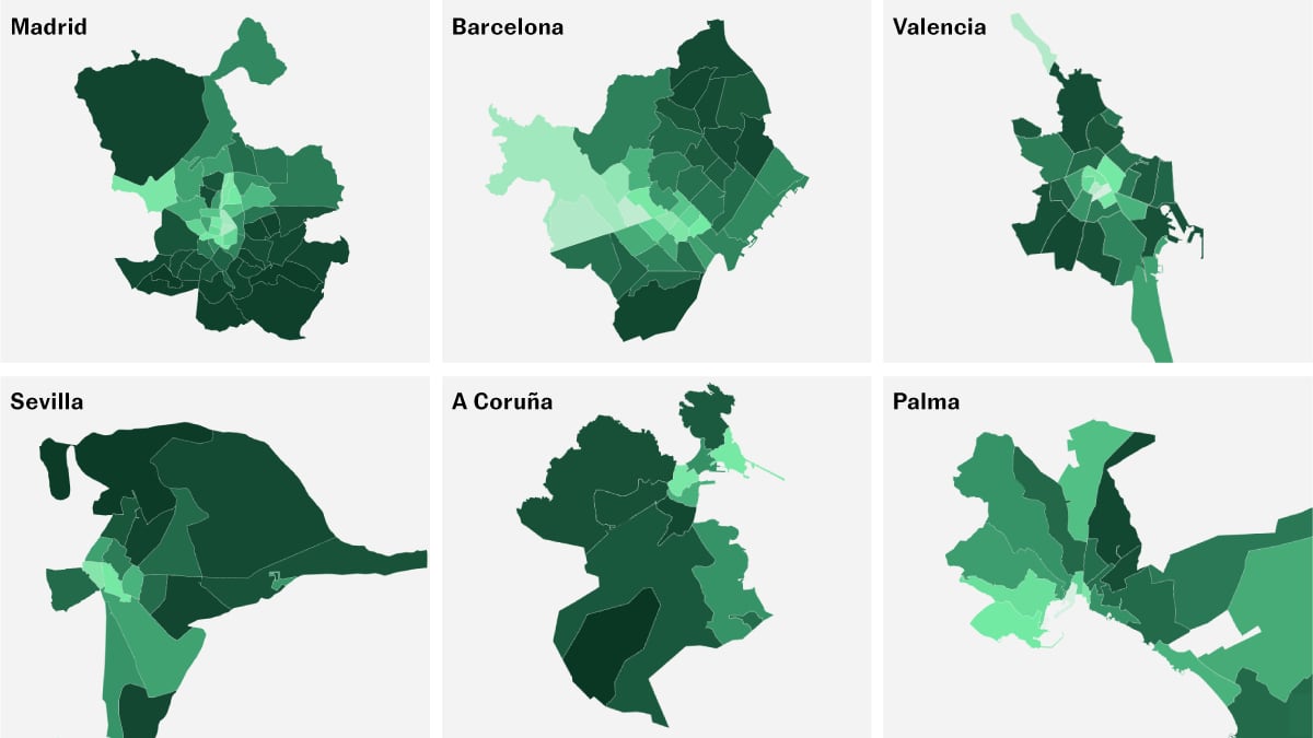 ¿Barrios de trabajadores, barrios de rentistas? Consulte el origen de los ingresos por código postal | Economía